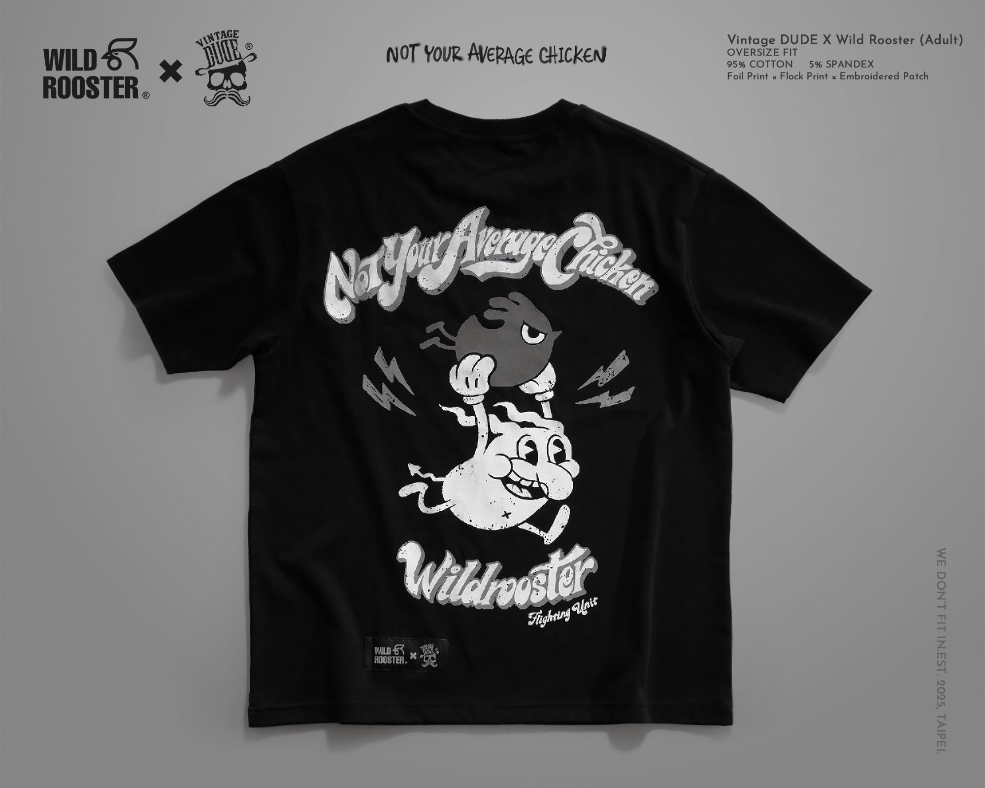 壞野雞 × VINTAGE DUDE 聯名 T-shirt（成人款）