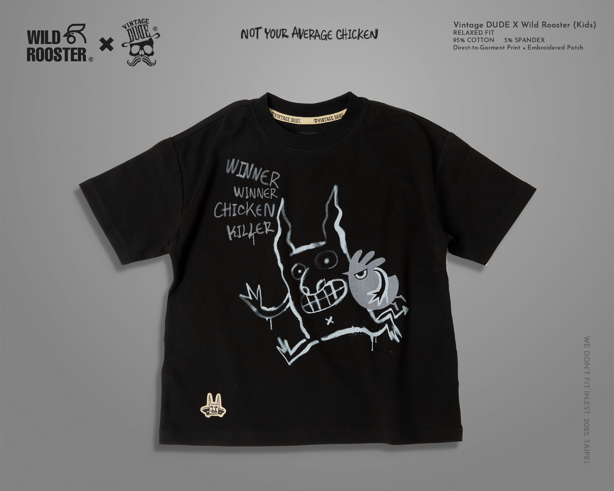 壞野雞 × VINTAGE DUDE 聯名 T-shirt（童裝款）