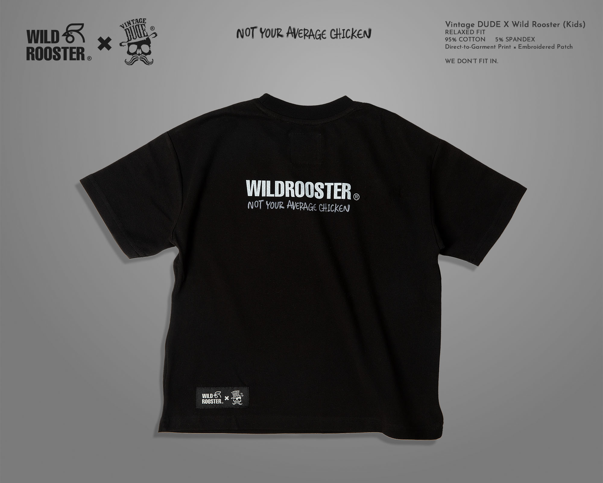 壞野雞 × VINTAGE DUDE 聯名 T-shirt（童裝款）
