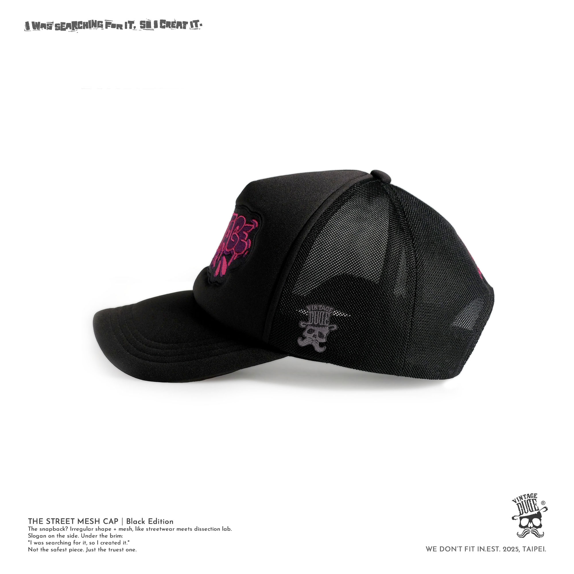 THE STREET MESH CAP｜Black Edition