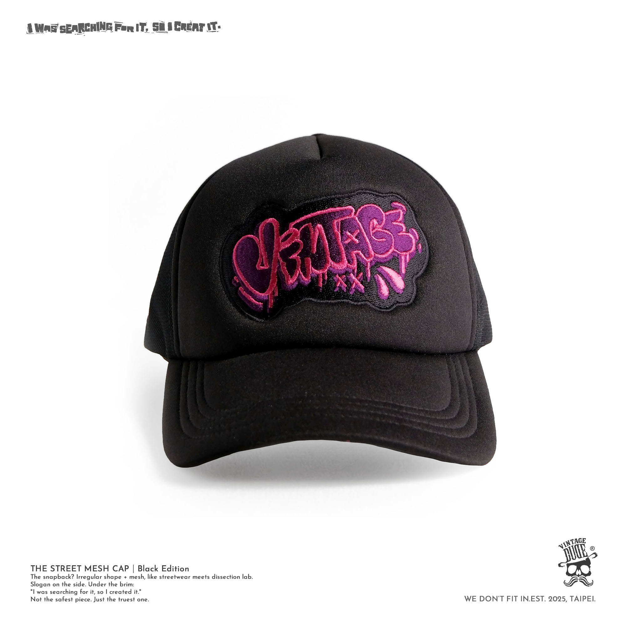 THE STREET MESH CAP｜Black Edition