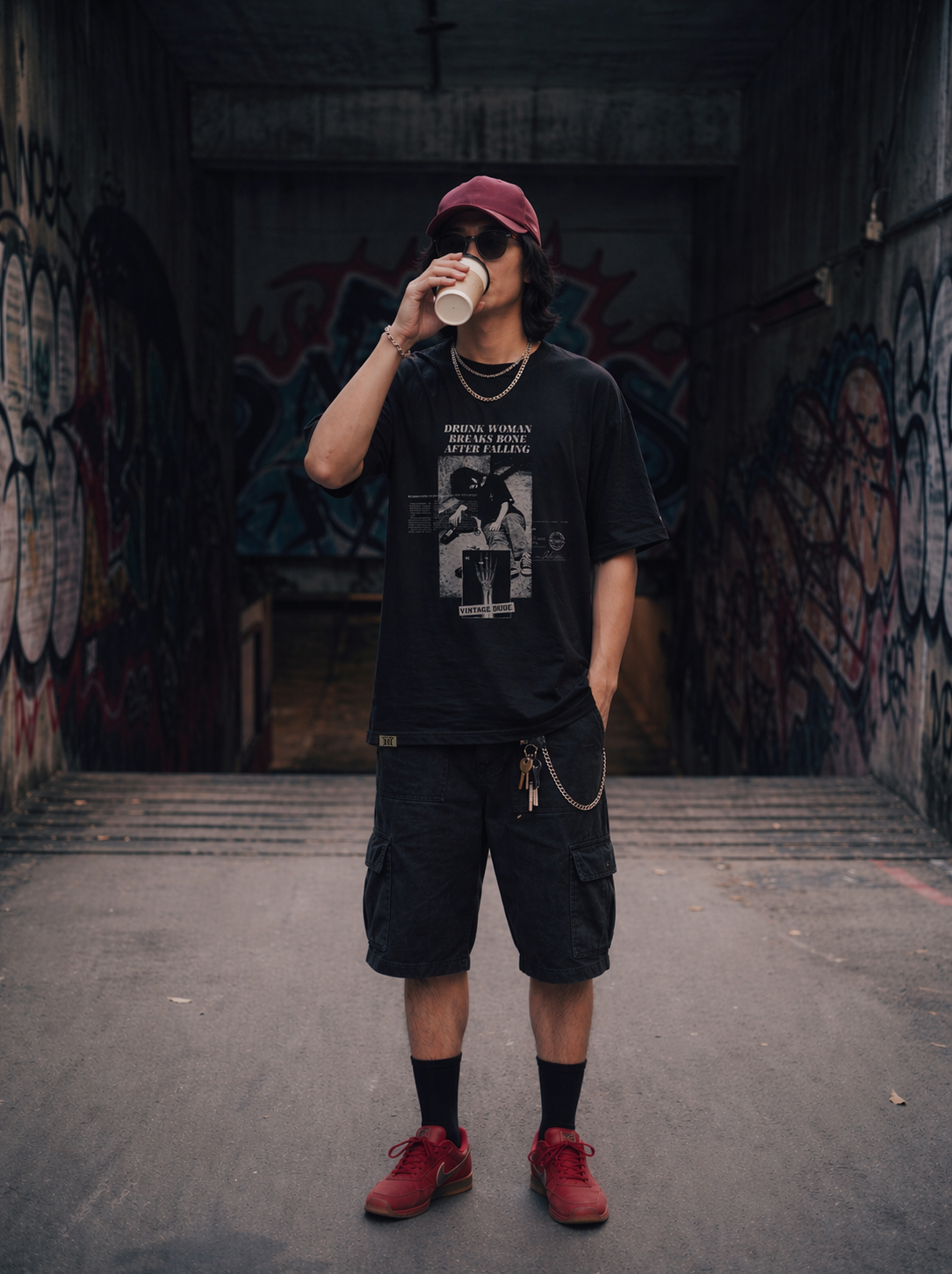 泥醉女子｜短袖修身T-Shirt | oversize 大尺碼男裝