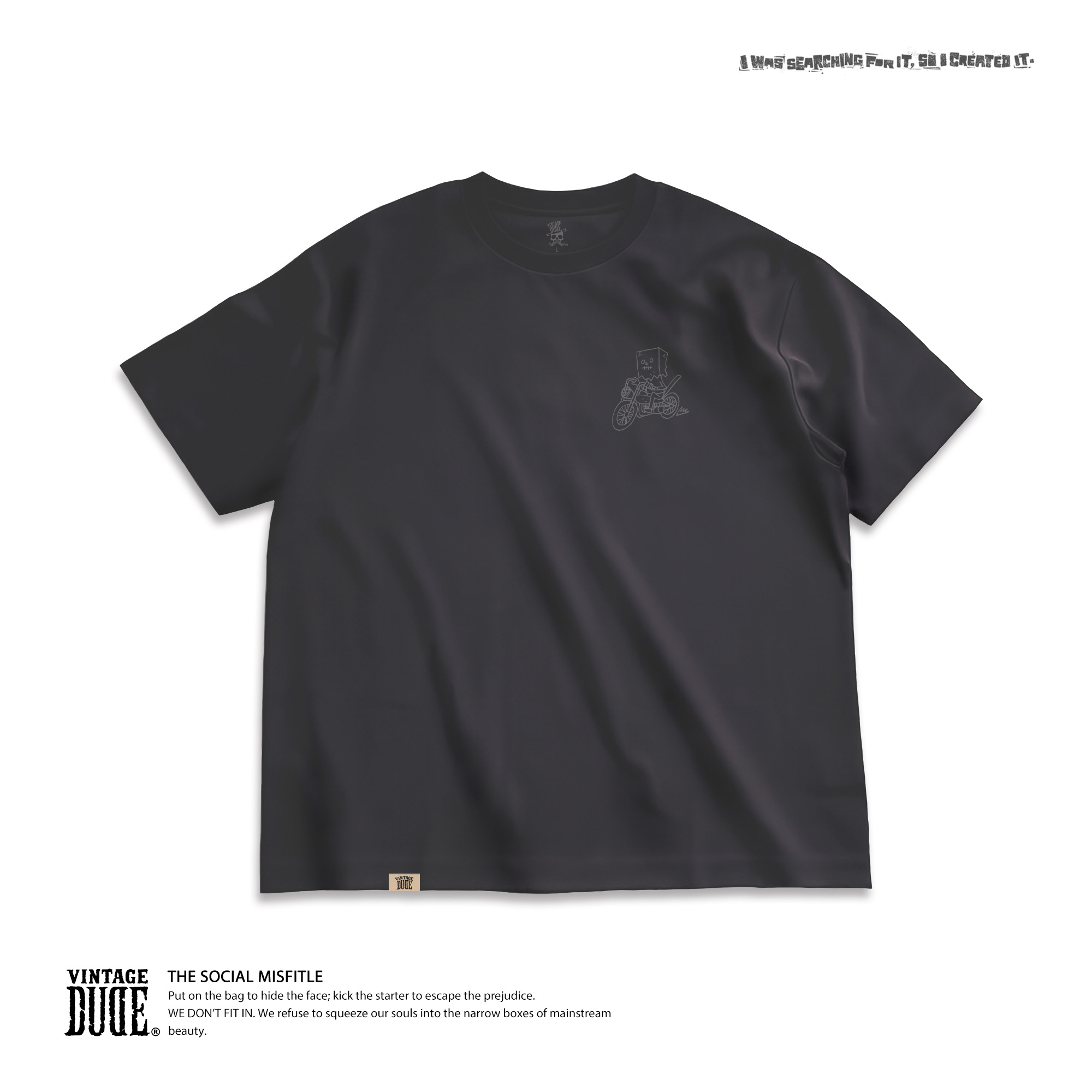 The Social Misfit｜Short Sleeve Tee (Drak Grey) | oversize 大尺碼男裝
