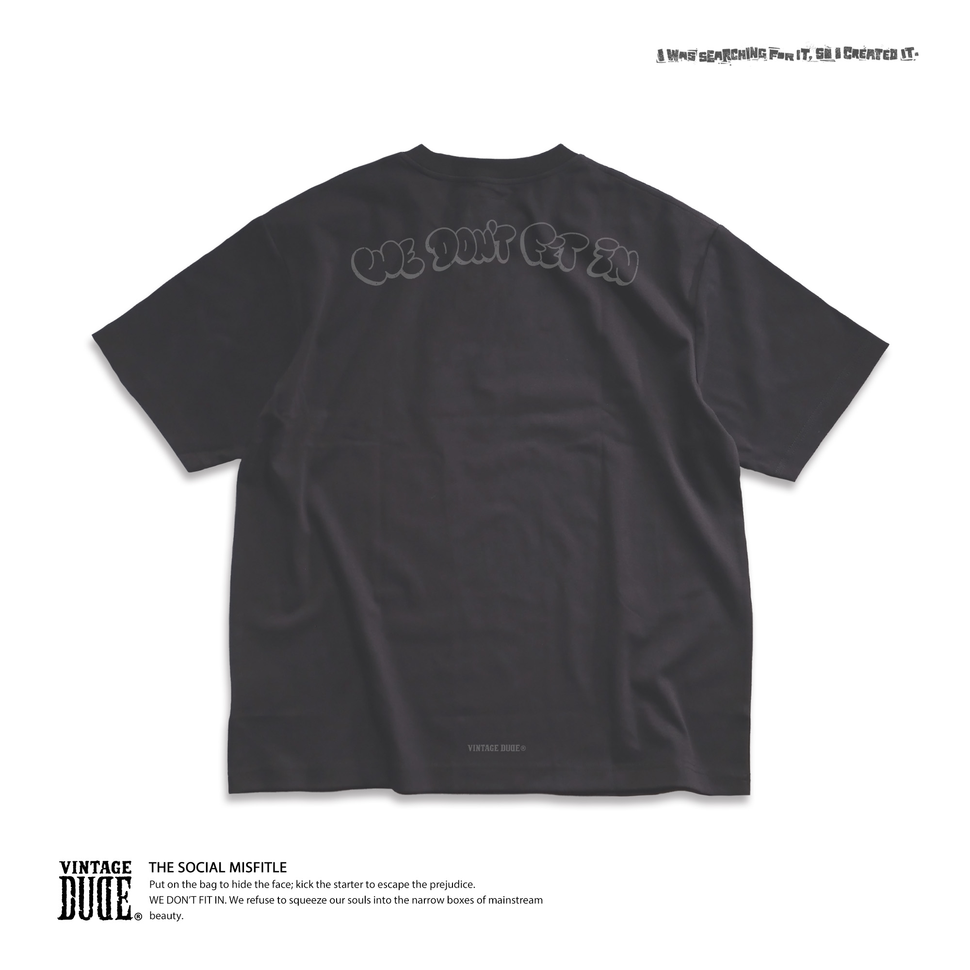 The Social Misfit｜Short Sleeve Tee (Drak Grey) | oversize 大尺碼男裝