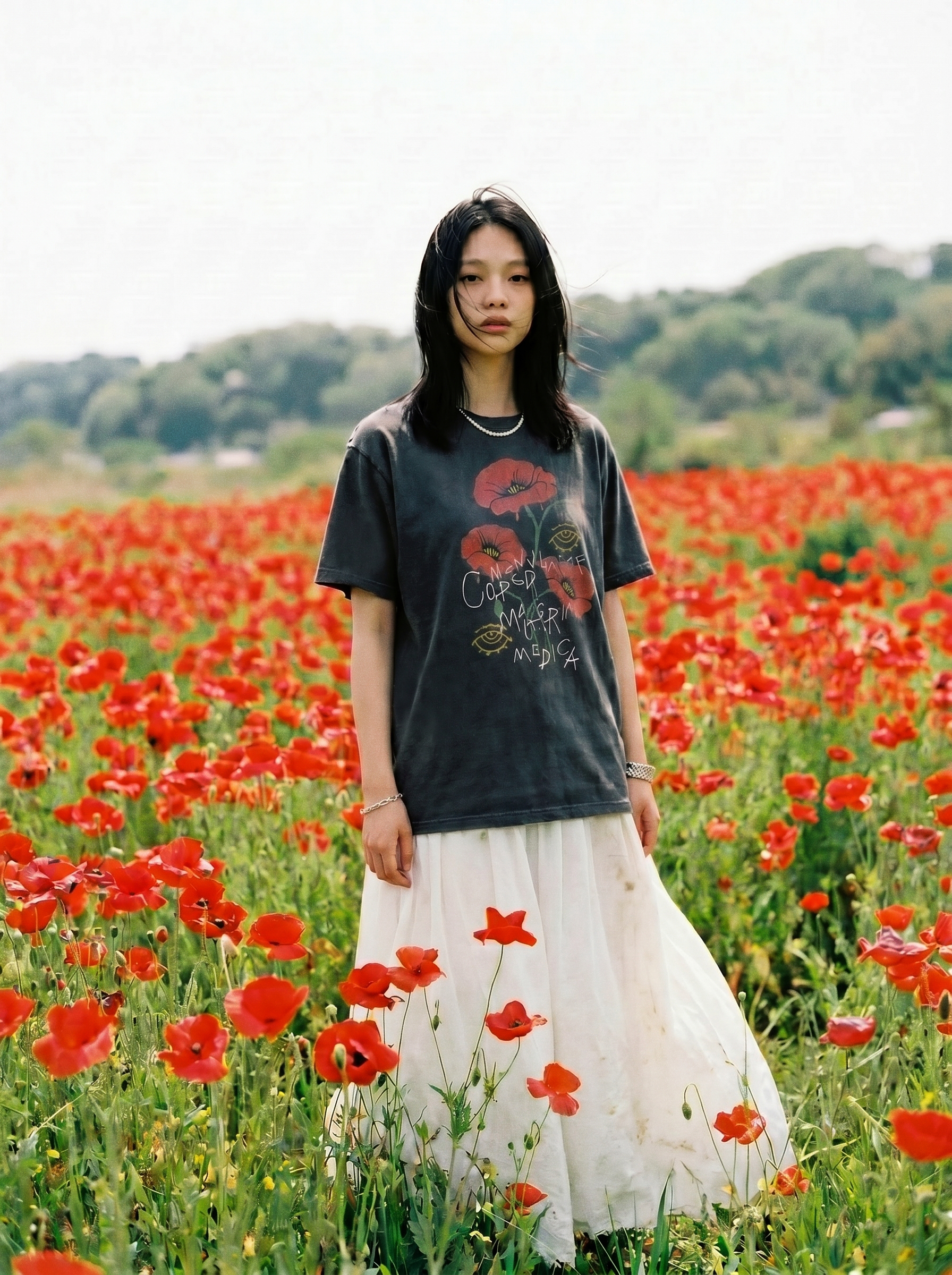 罌粟標本｜洗舊短袖T-Shirt | oversize 大尺碼男裝