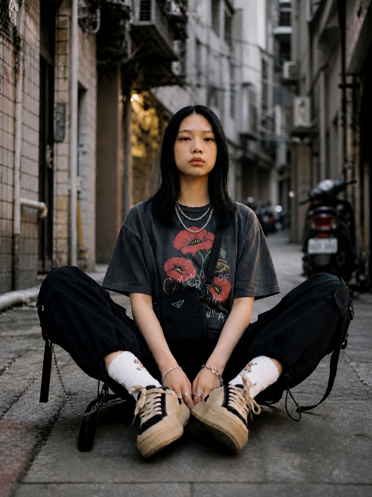 罌粟標本｜洗舊短袖T-Shirt | oversize 大尺碼男裝