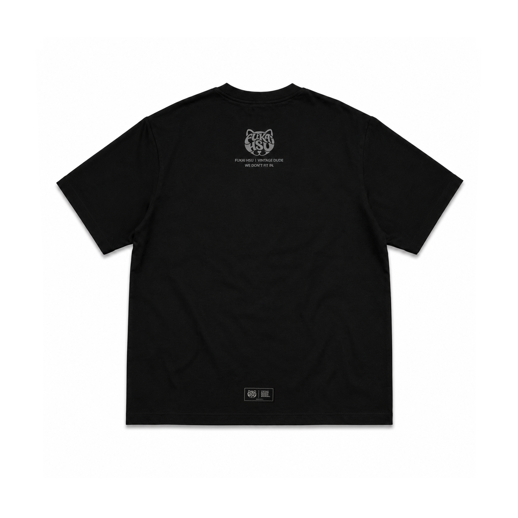 Cheek to Cheek with Fukai｜Black Short Sleeve T-Shirt | oversize 大尺碼男裝