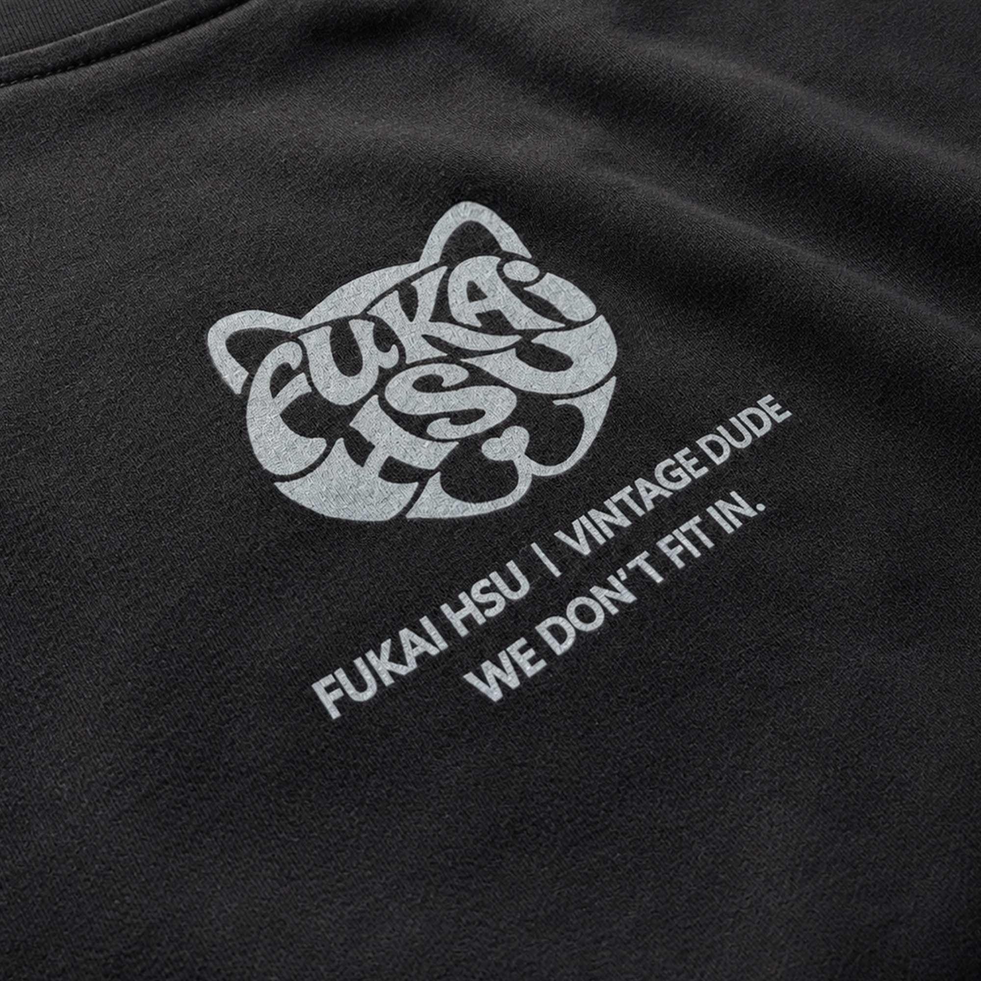 Cheek to Cheek with Fukai｜Black Short Sleeve T-Shirt | oversize 大尺碼男裝